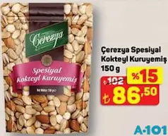 ÇEREZYA SPESİYAL KOKTEYL KURUYEMİŞ 150 G